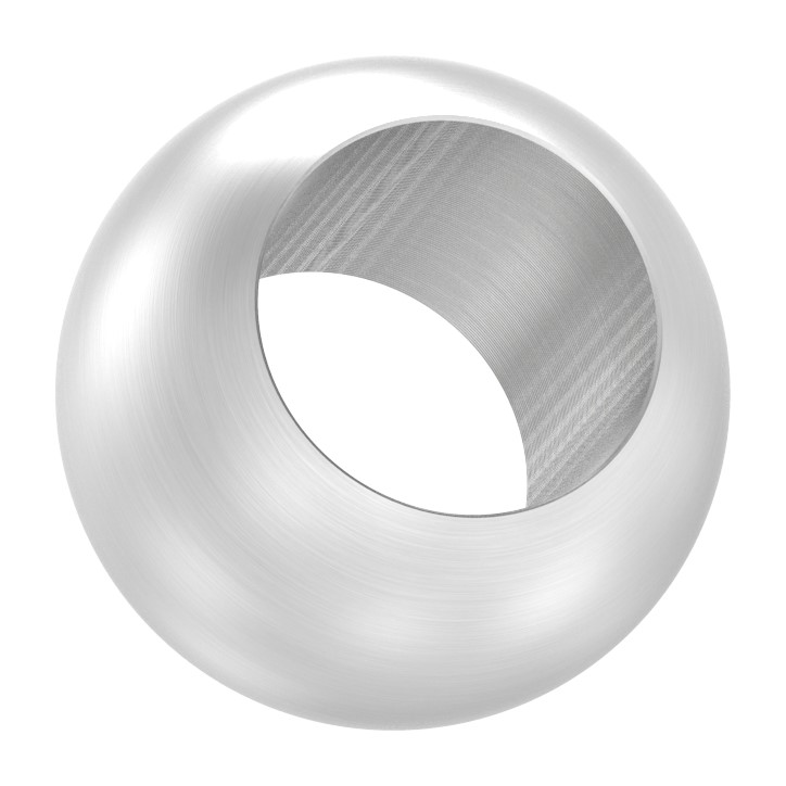 Vollkugel Ø 20mm mit Durchgangsbohrung 12,2mm, V2A