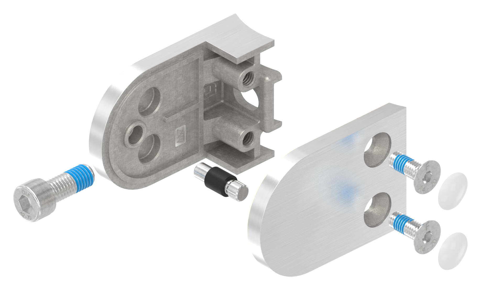 Glasklemme Mod. 32, Anschluss: 60,3mm, V4A