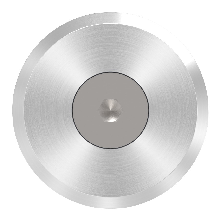 Glaspunkthalter 52mm, flach, mit Schraube, V2A