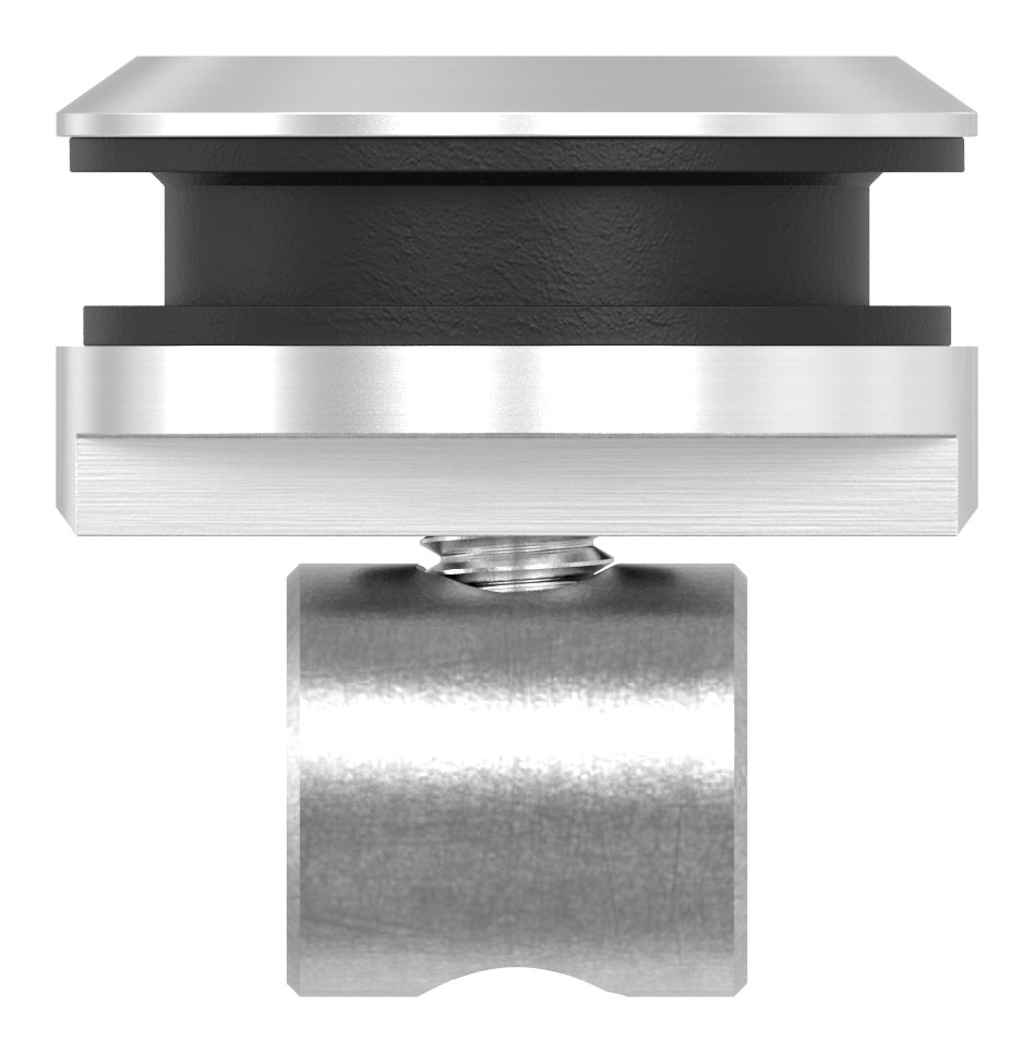 Wandhalter für Laufschiene an Glaswänden, V2A