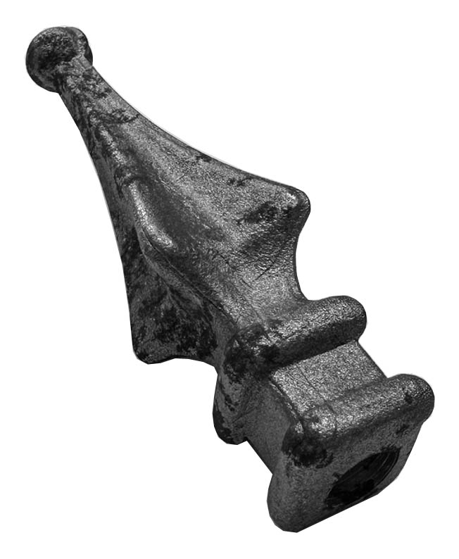 Zaunspitze Ansatz 24x24mm, Höhe 120mm, mit Bohrung Ø 12,7mm