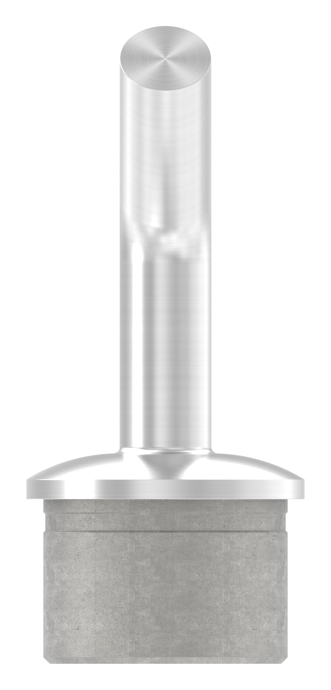 Rohrabschlussstopfen mit Stift 135°, für Rohr 42,4x2,5mm, V2A