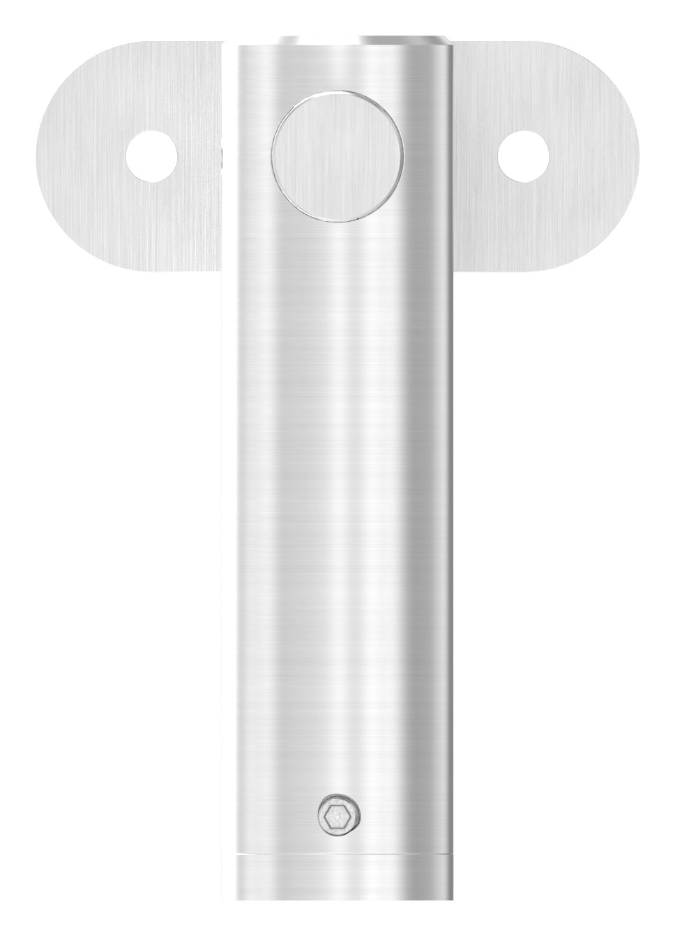 Handlaufhalter mit Gelenk, Handlaufanschlussplatte flach, V2A