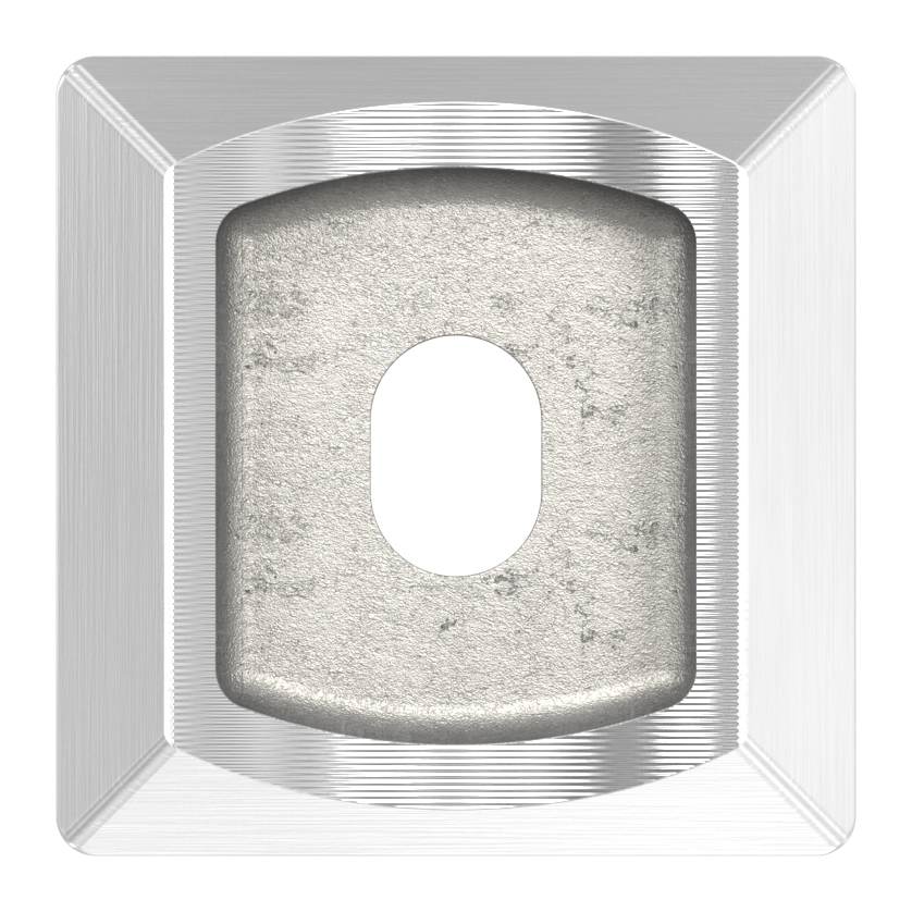 Rohrsattel, für 40 x 40 x 2,0mm, oben für Ø 42,4mm, V2A