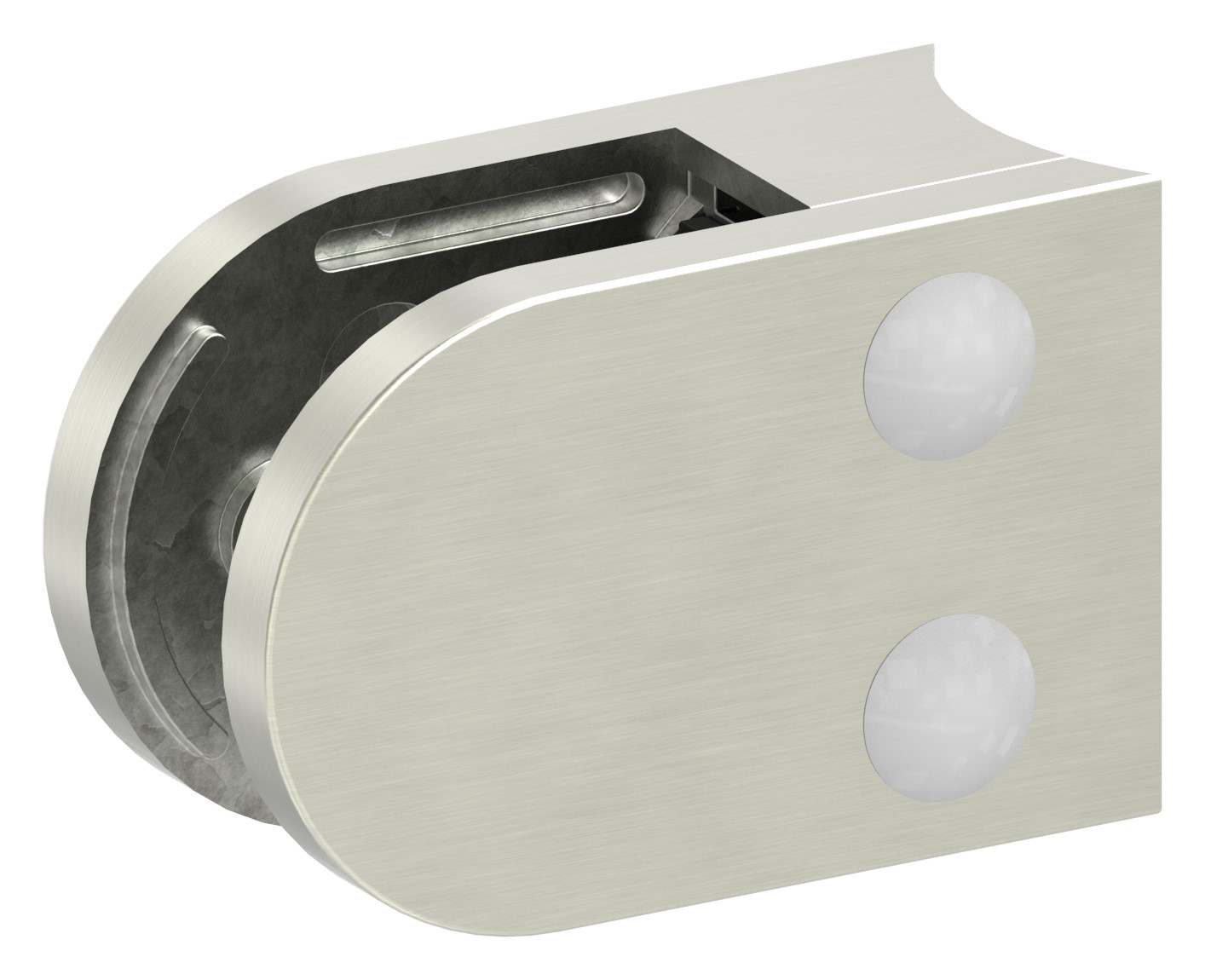 Glasklemme Mod. 38, Anschluss: 48,3mm, VA-Effekt Glasklemme Mod. 38, Anschluss: 48,3mm, VA-Effekt