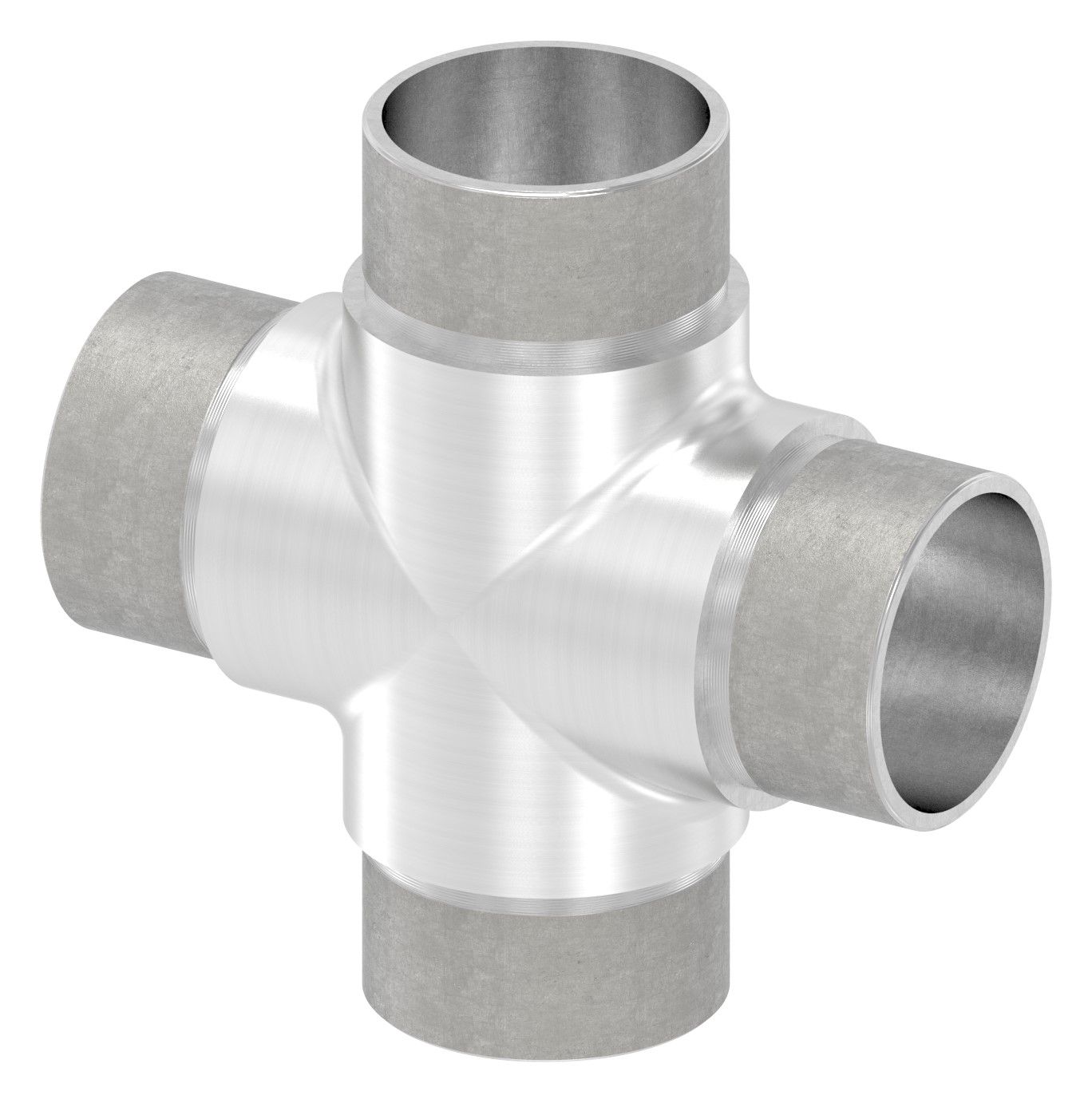 Kreuzstück, für Rohr 42,4x2,0mm, V2A