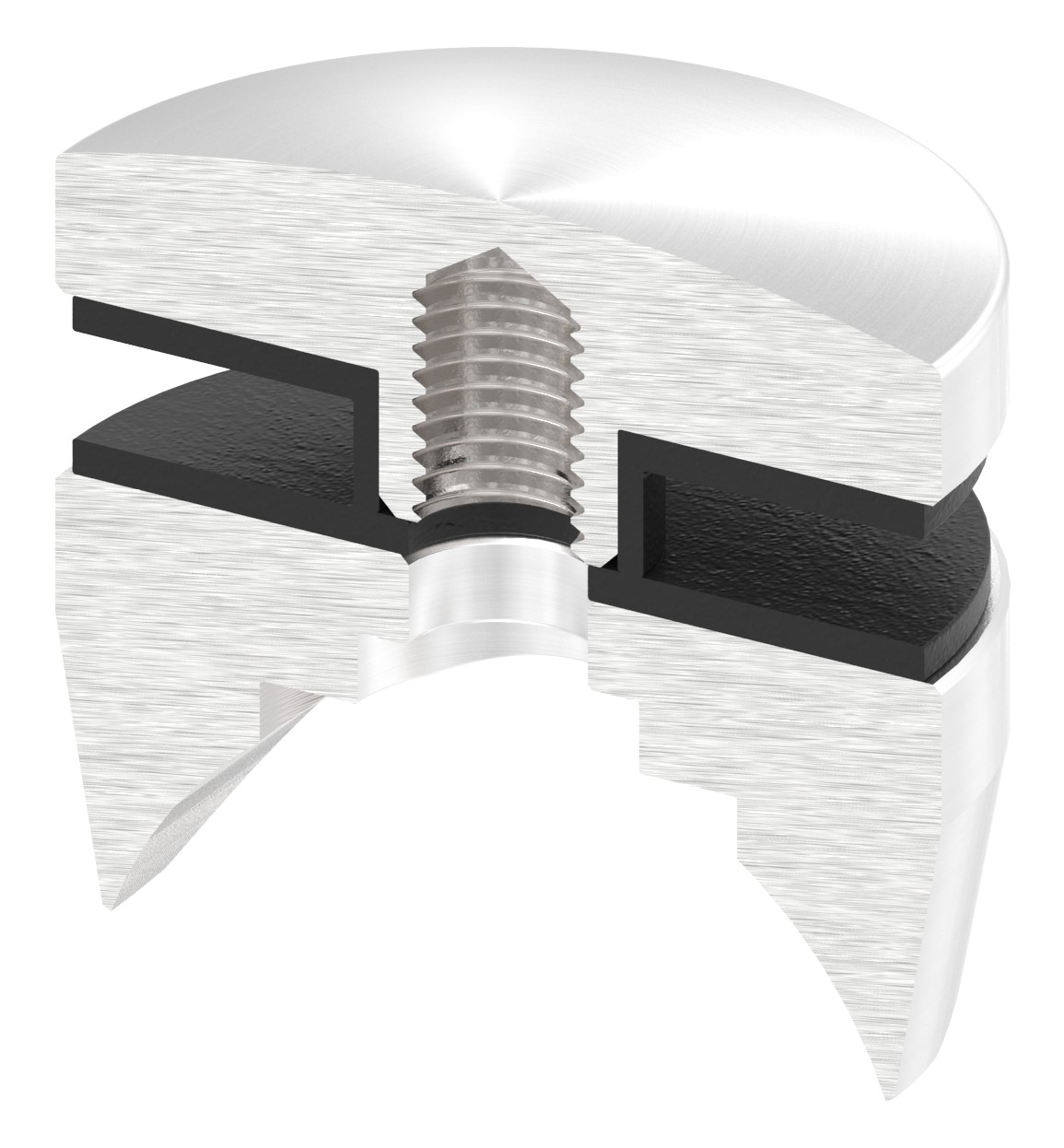 Glaspunkthalter 52mm, Anschluss: 48,3mm, V4A