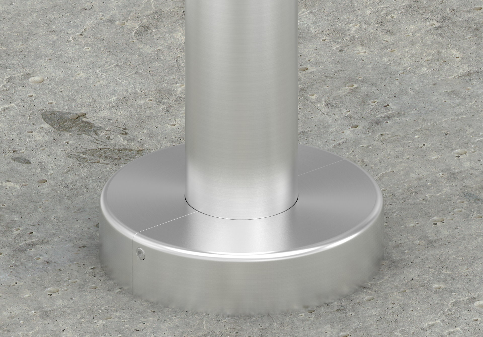 Abdeckrosette 105x25mm, Bohrung 43mm, zweiteilig, V2A