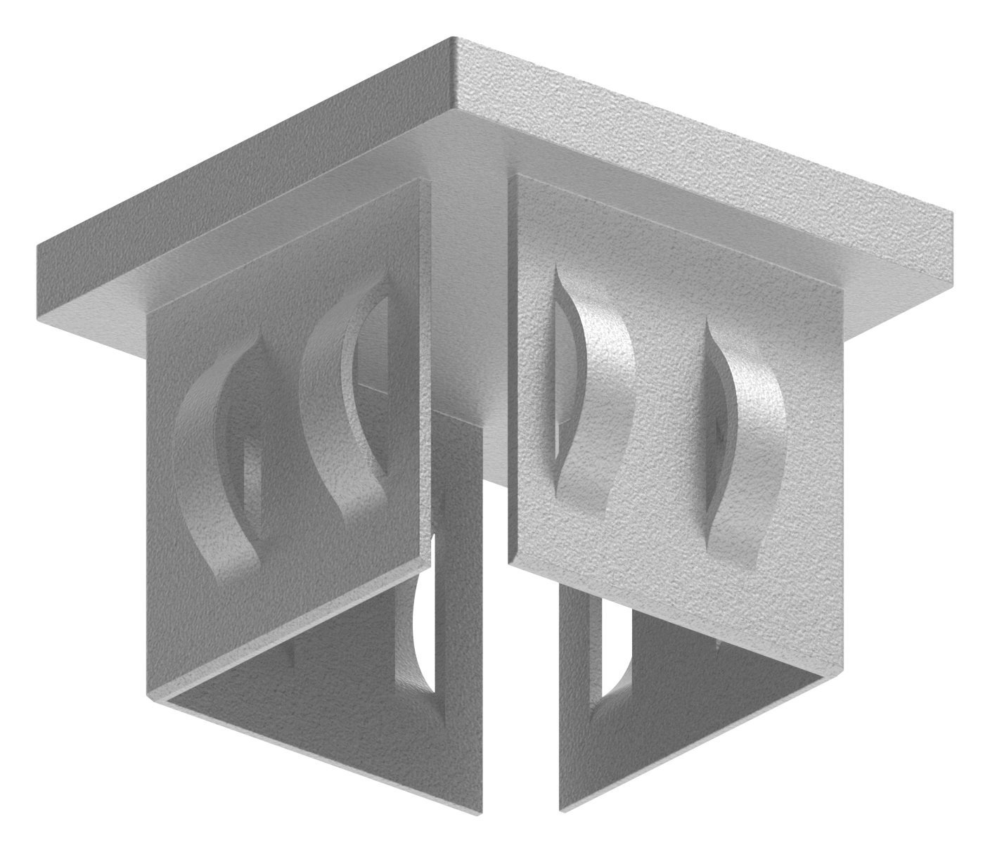 Stahleinschlagkappe, für Quadratrohr 40x40mm, verzinkt