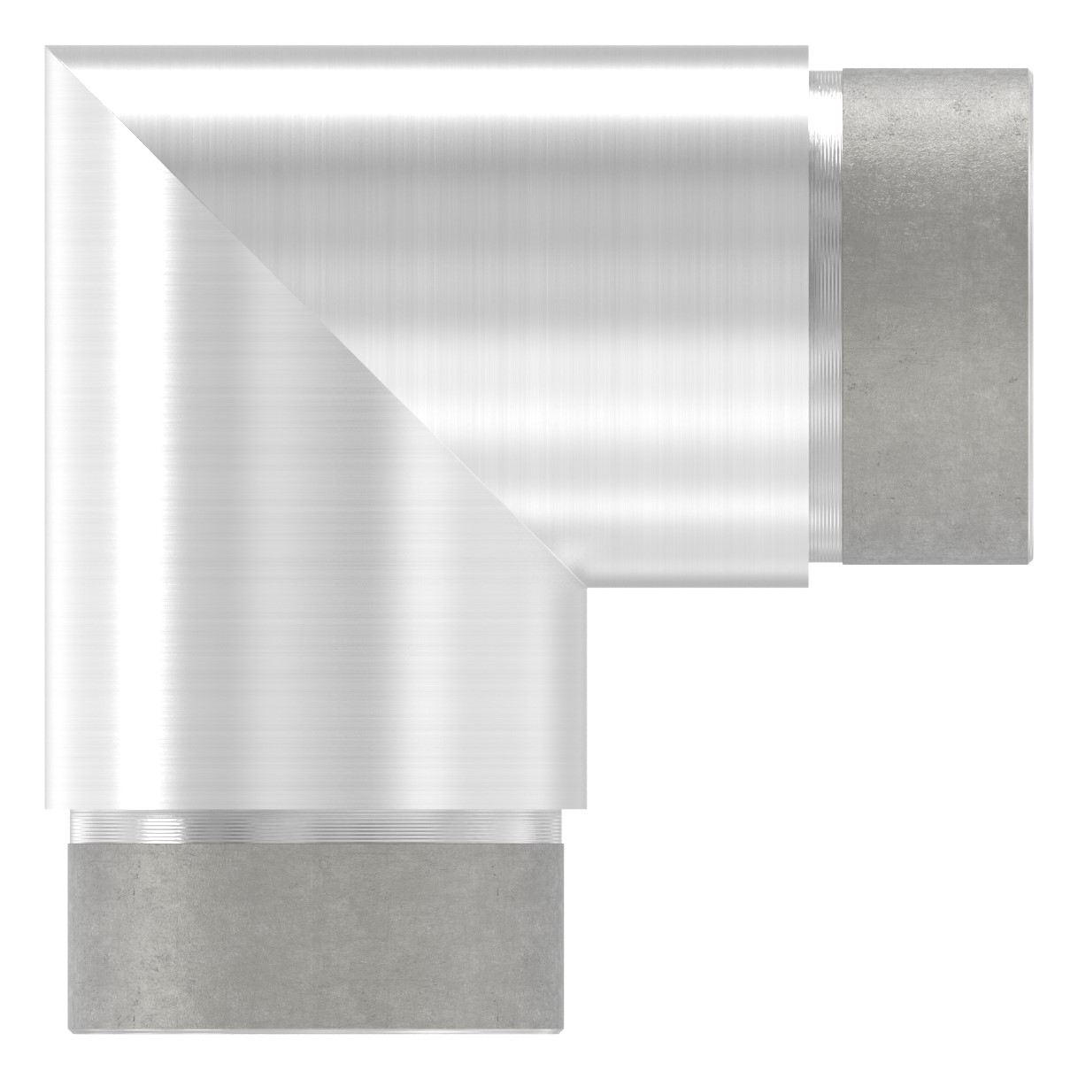 Eckstück 90°, für Rohr 48,3x2,0mm, V2A