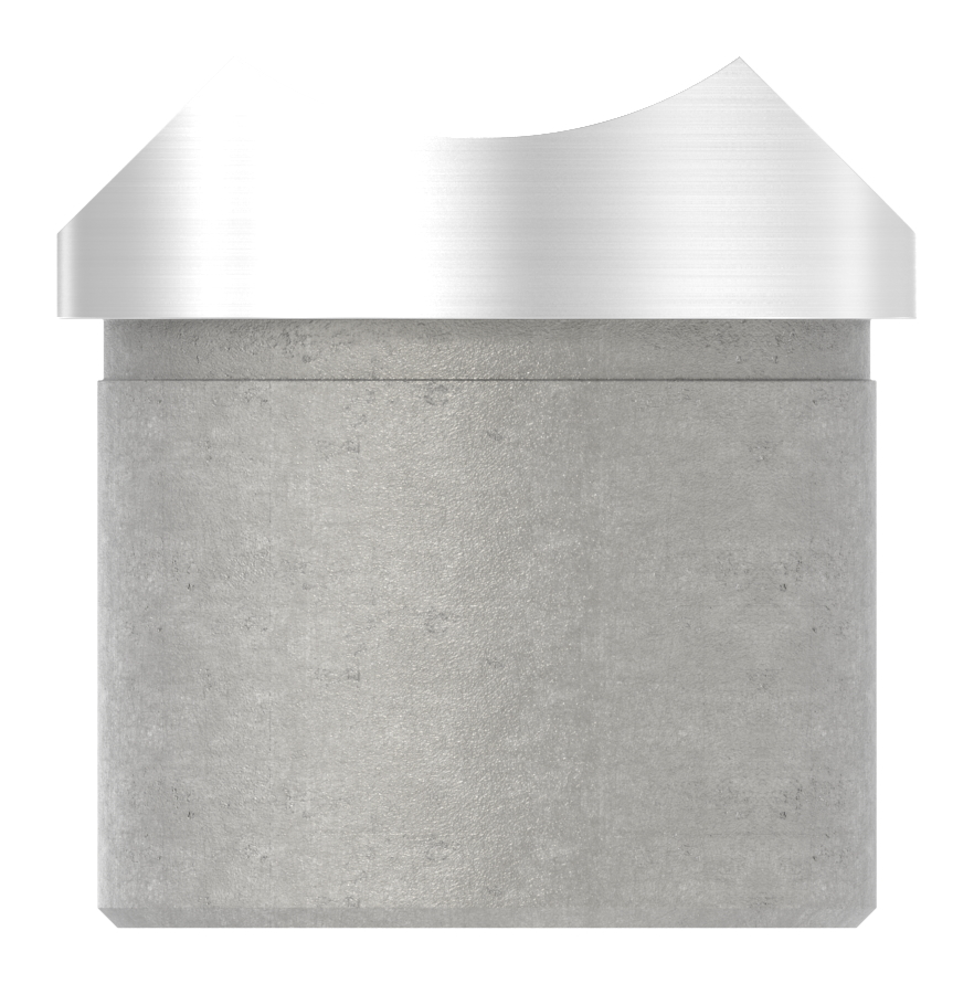 Rohrsattel, Anschluss oben: Rohr 42,4mm, V2A