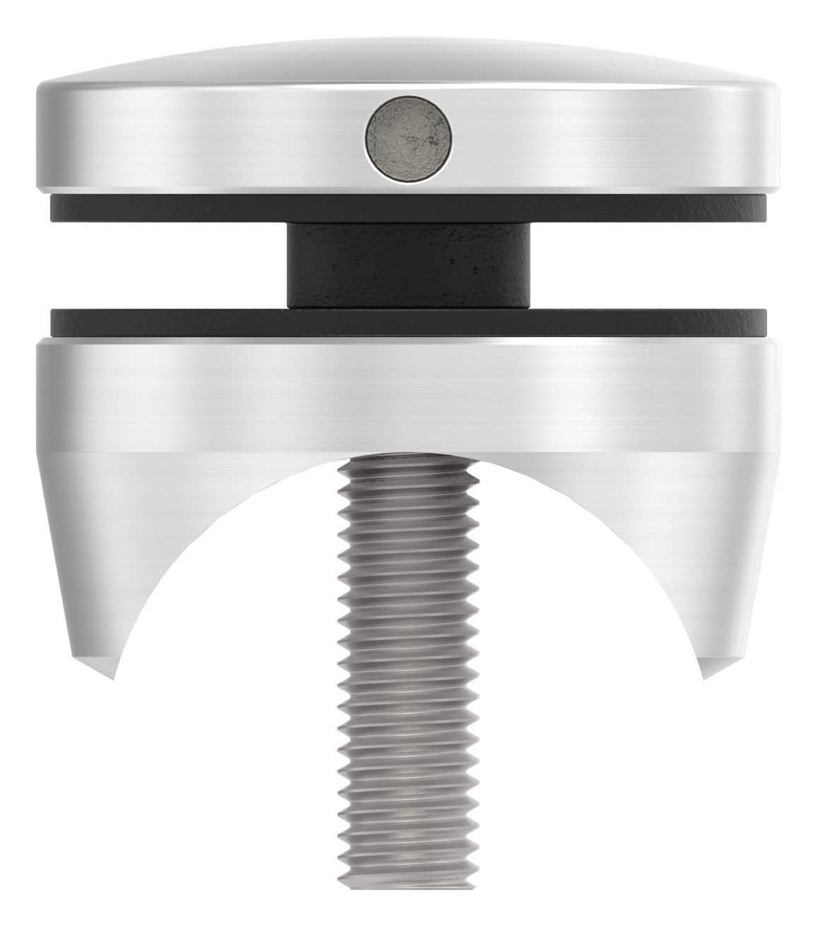 Glaspunkthalter 52mm, Anschluss: 42,4mm, V2A