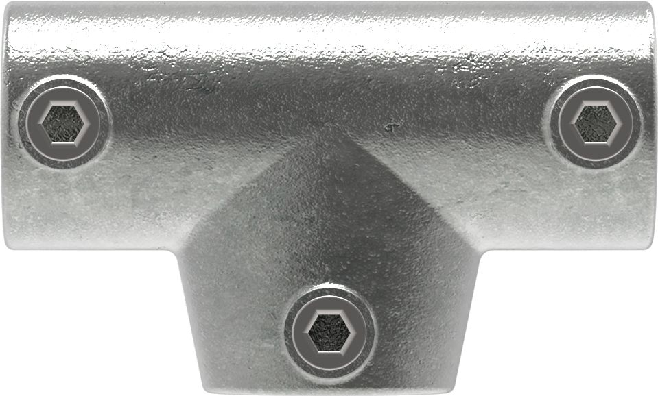 T-Stück lang, schräg, variabel, für Rohr Ø 33,7mm