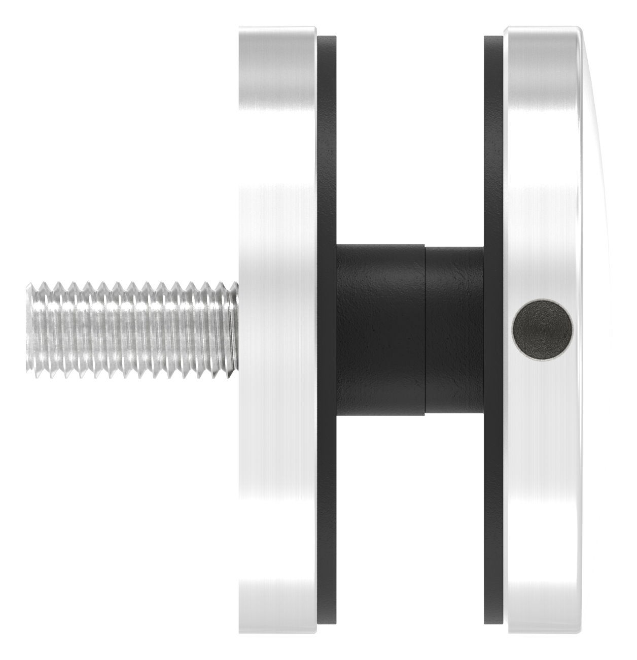 Glaspunkthalter 62mm, Anschluss: flach, V2A