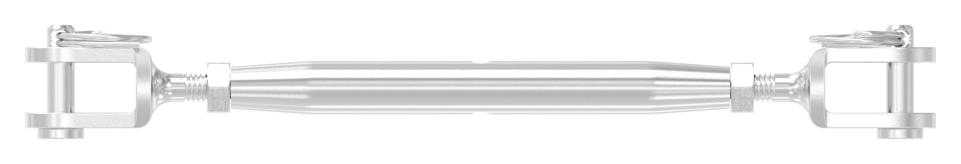 Wantenspanner Gabel/Gabel  mit Gew. M4, V4A