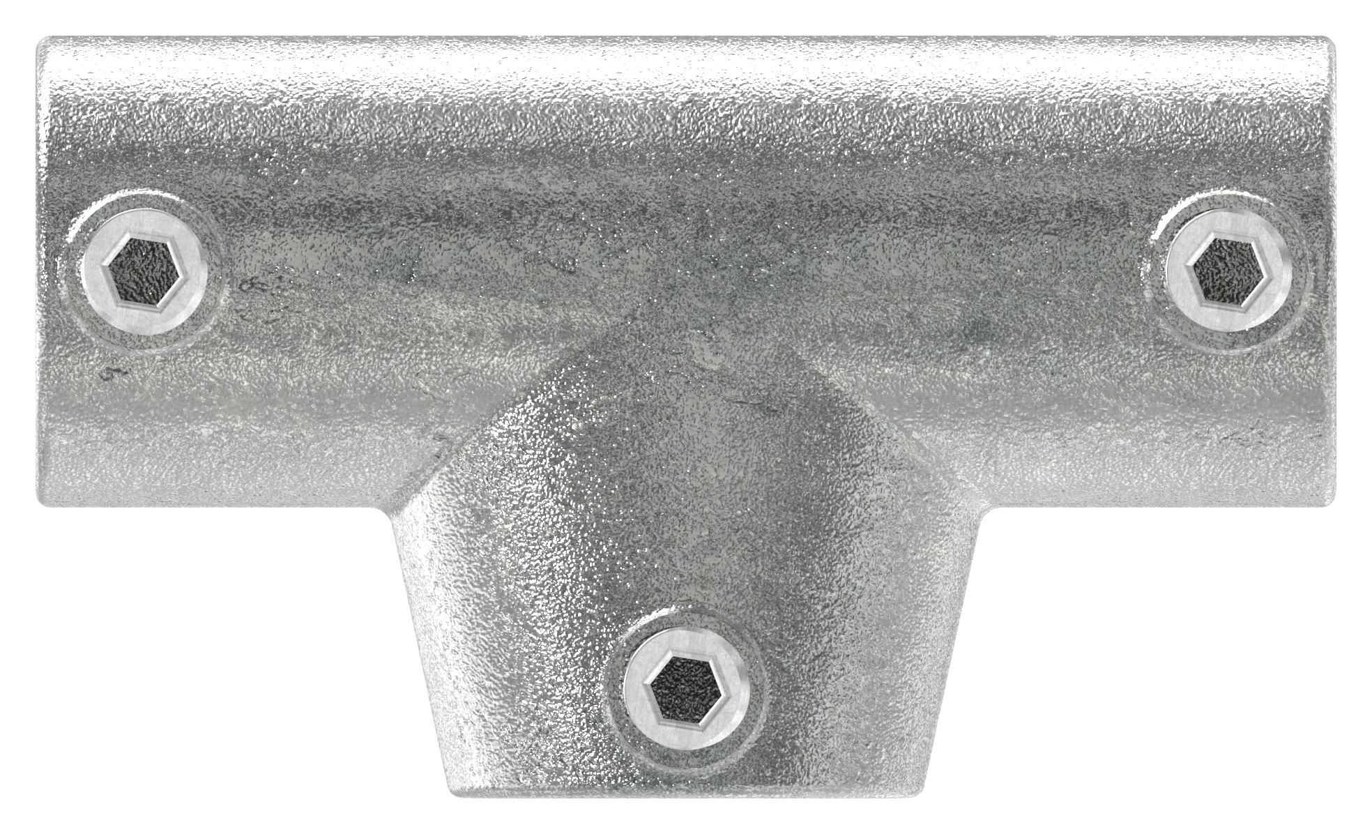 T-Stück lang, schräg, variabel, für Rohr Ø 48,3mm