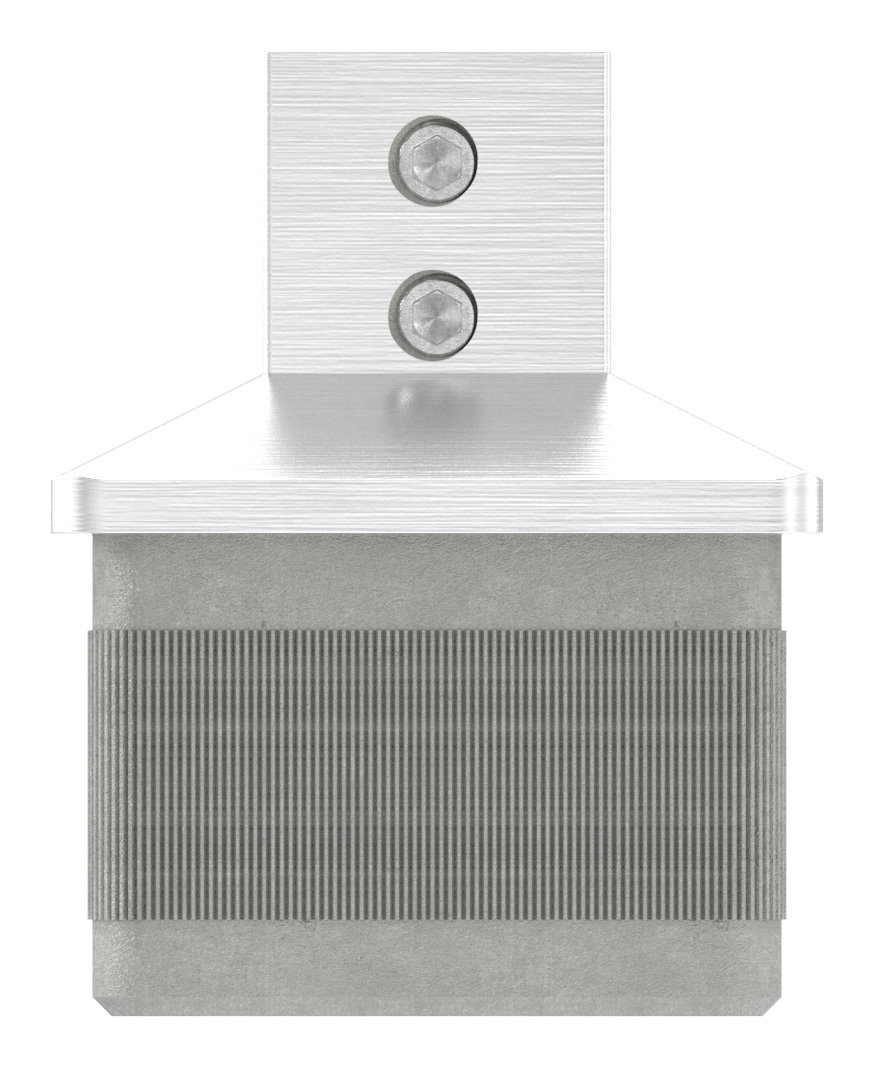 Stopfen für 40 x 40 x 2,0mm mit Bohrung 12,2mm, V2A