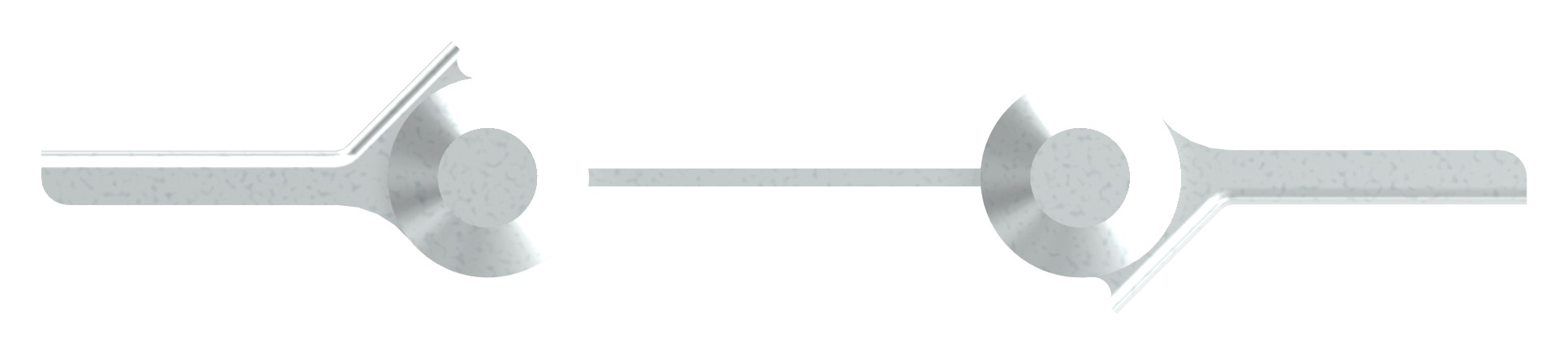 Pendeltürband zum Anschrauben, ein Paar, verzinkt