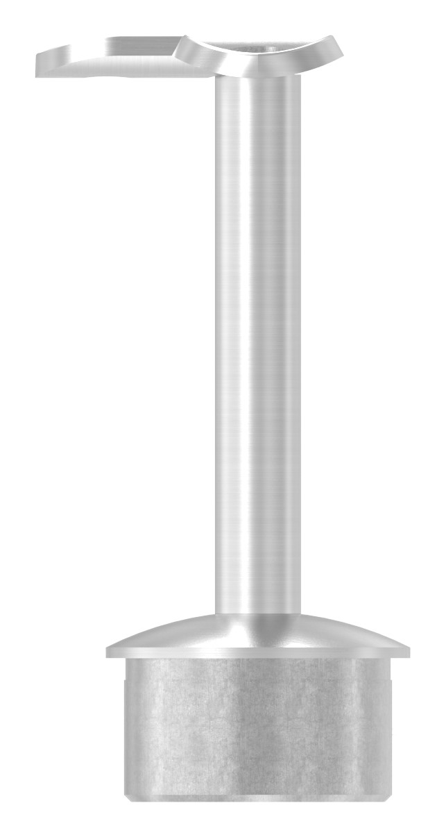 Rohrabschlussstopfen für Rohr 42,4x2,5mm, Haltepl. 42,4mm 90°, V2A
