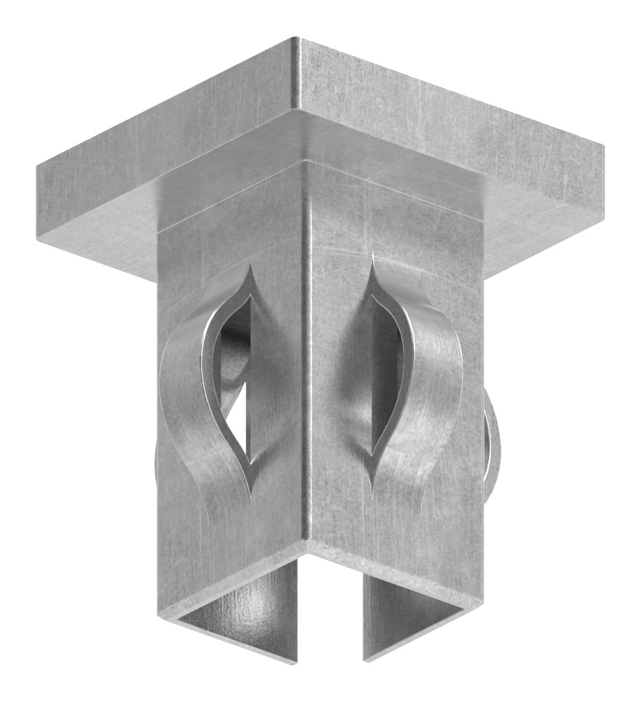 Stahleinschlagkappe, für Quadratrohr 25x25mm