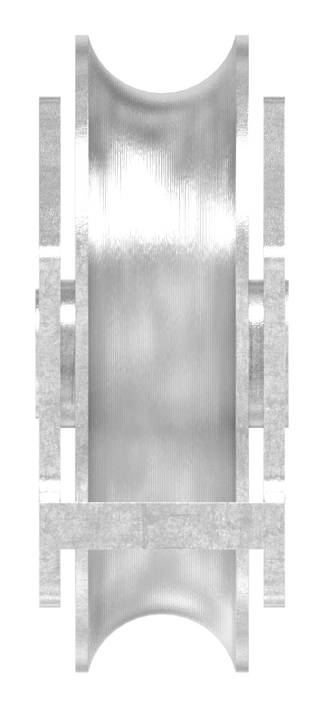 Schiebetorrolle, Rundrille, Ø 88mm, V2A Schiebetorrolle, Rundrille, Ø 88mm, V2A