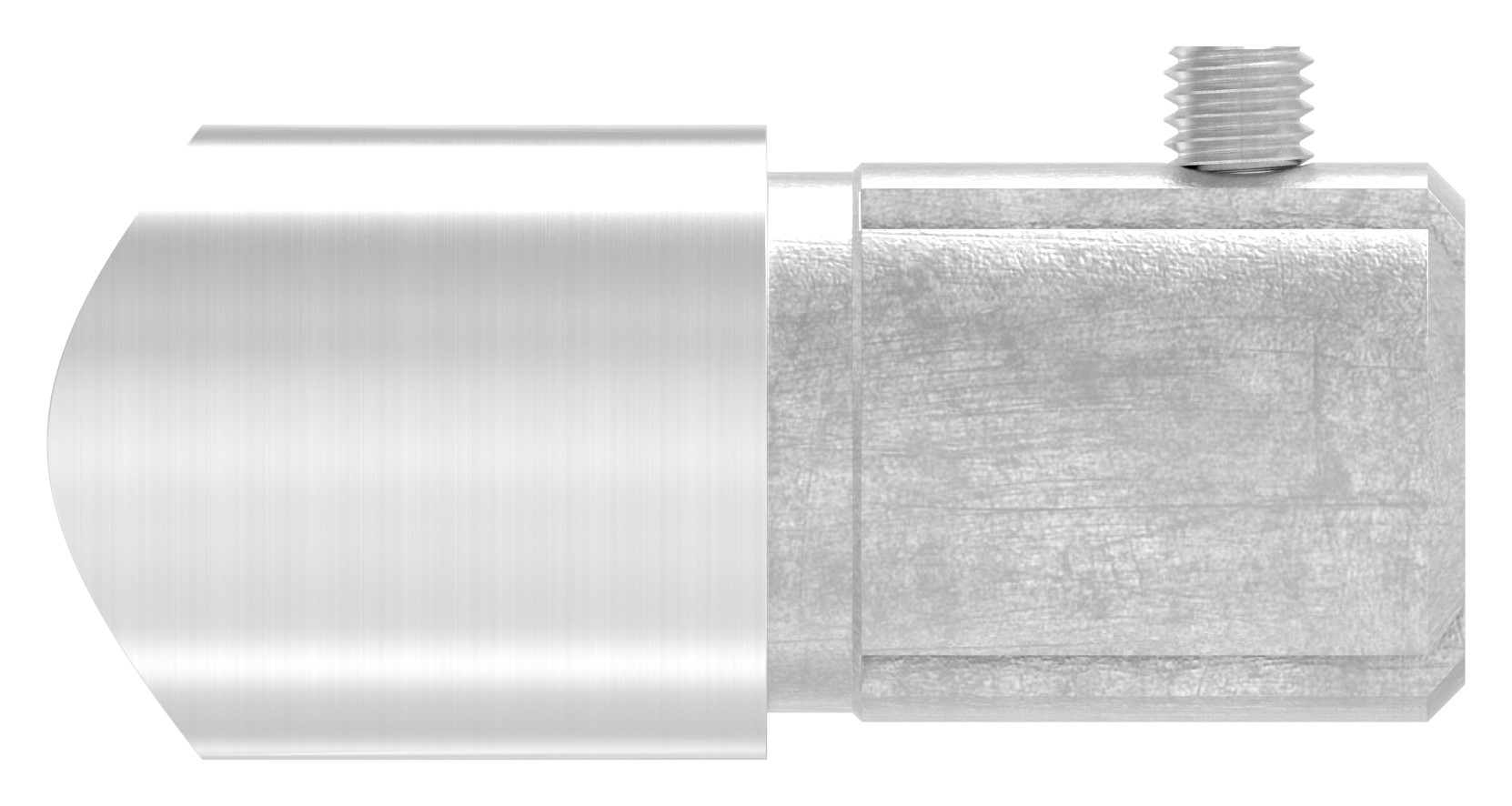 Anschlussstück 90°, Anschluss oben: 42,4mm, V2A