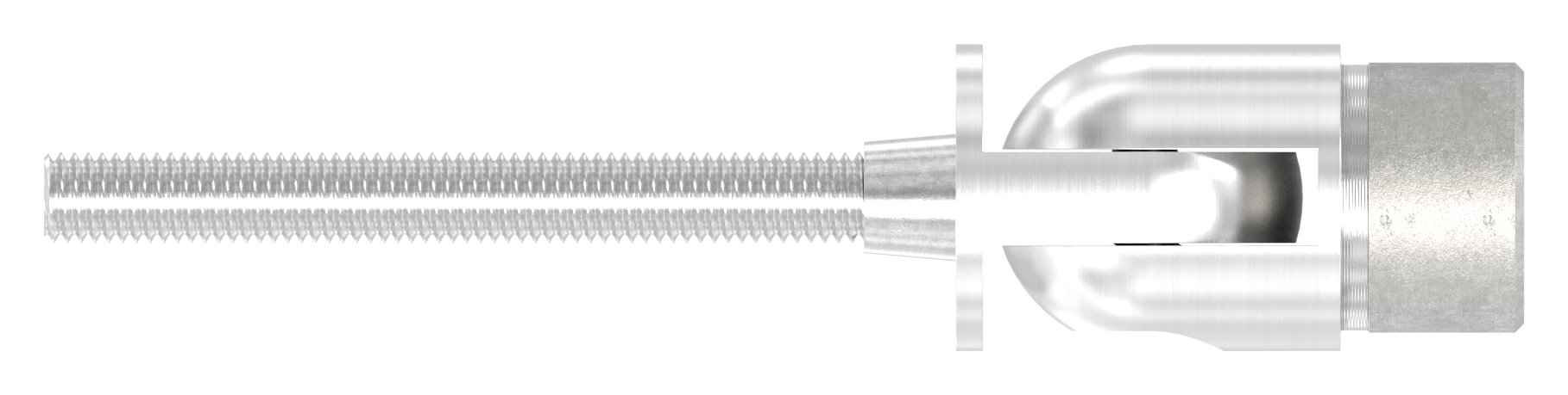 Wandhalter mit Gelenk zum Einbetonieren für Rohr 33,7x2,0mm, V2A