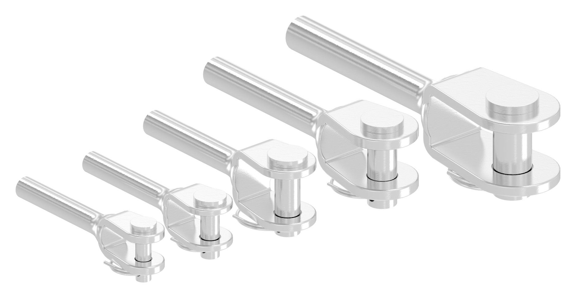 Gabelterminal zum Selbstverpressen für Seil Ø 8mm, V4A