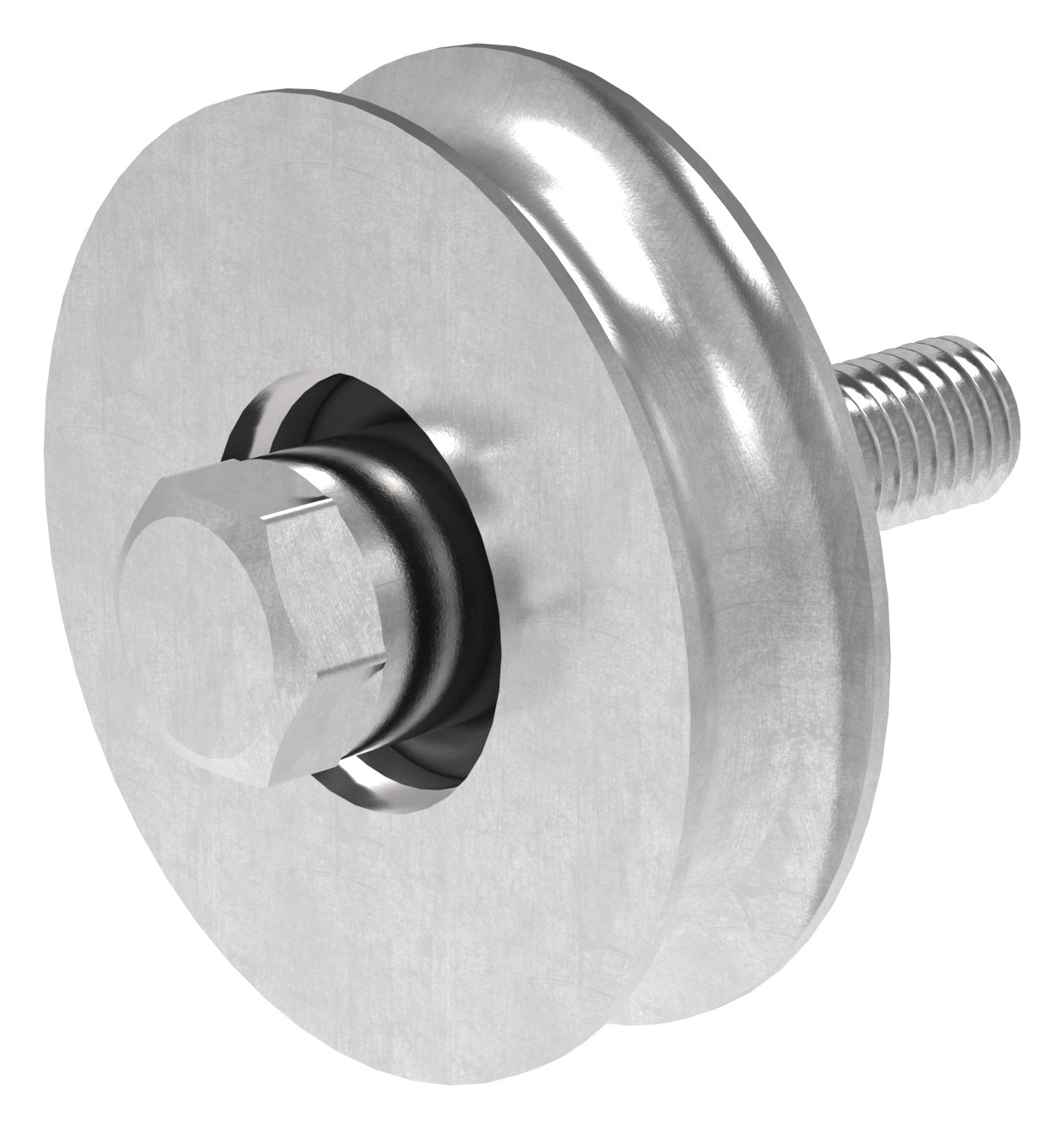 Schiebetorrolle 78mm mit Rundrille 15mm
