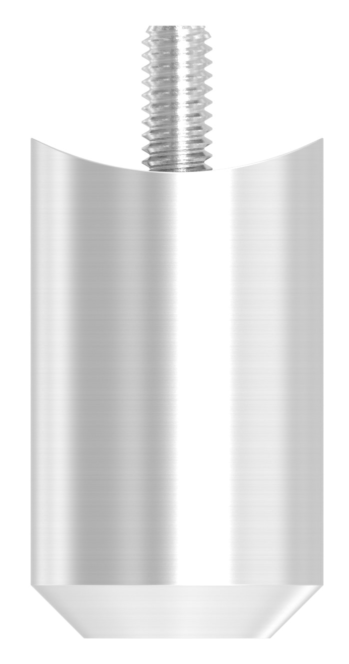 Querstabhalter zum Stoßen, Bohrung Ø 12,5mm, Anschluss 48,3mm, V2A