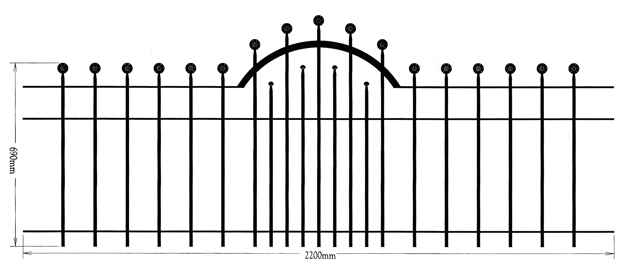 Zaunfeld, 690x2200mm