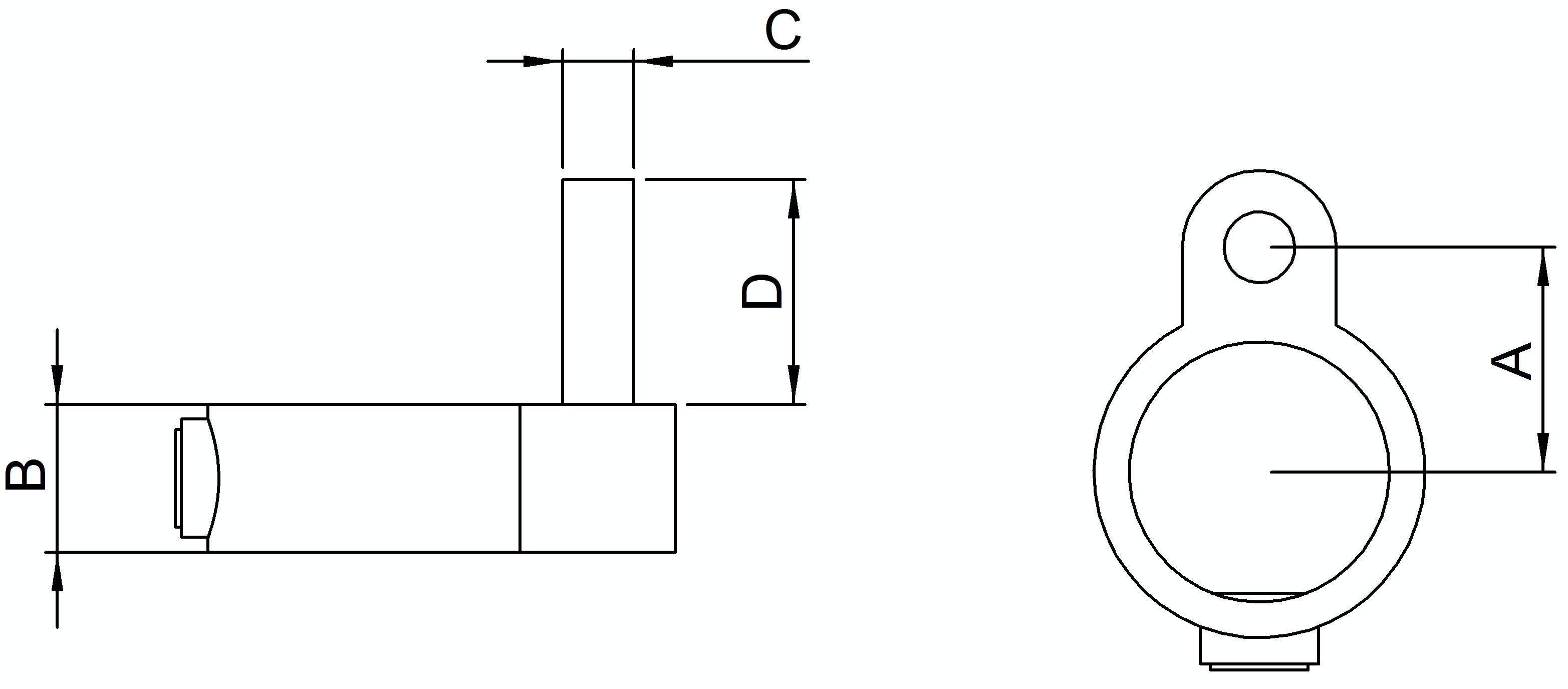 Stellringzapfen, für Rohr Ø 48,3mm
Zapfen 12mm