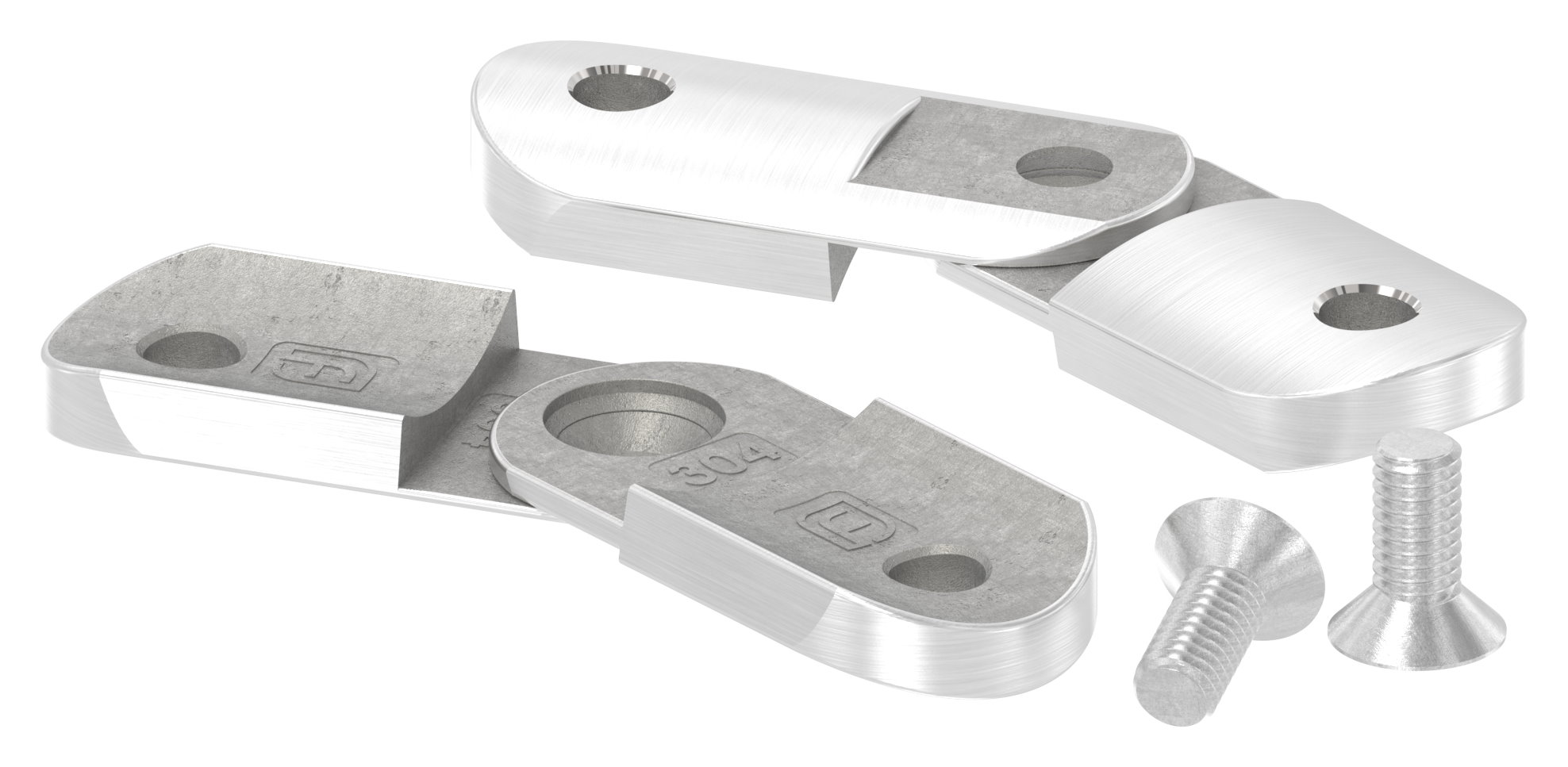 Handlaufanschlussplatte verstellbar, 42,4mm, V2A