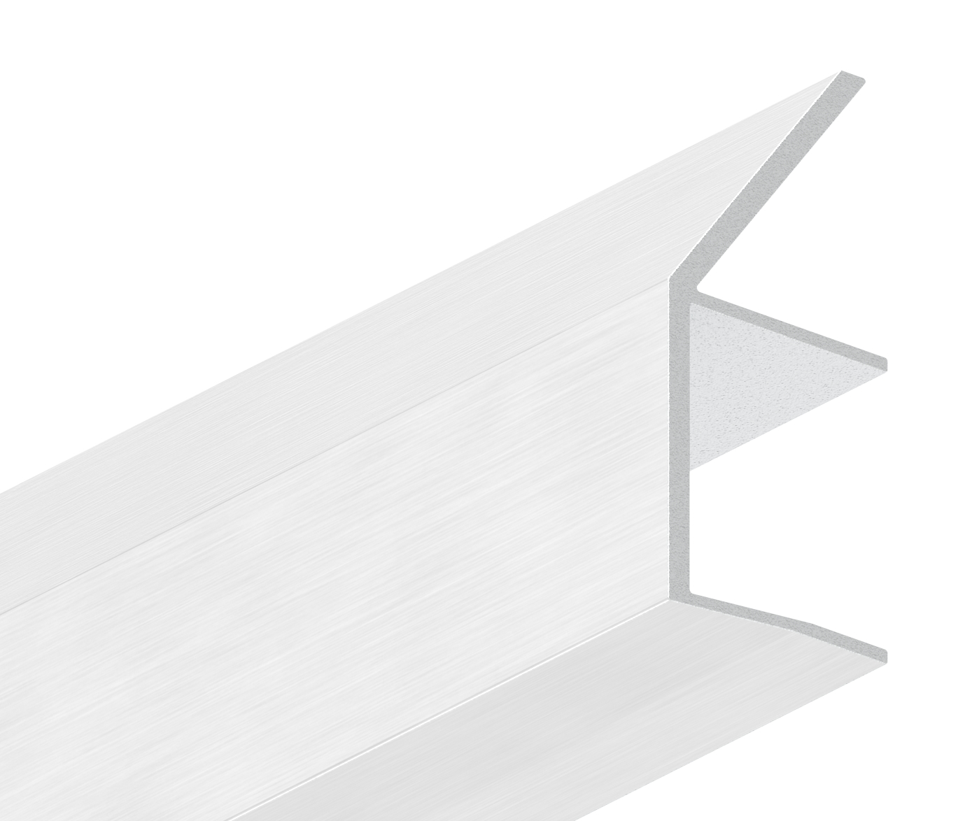 Regenrinne für Vordächer, Glas 21,52mm, L=2000mm, E4/EV1