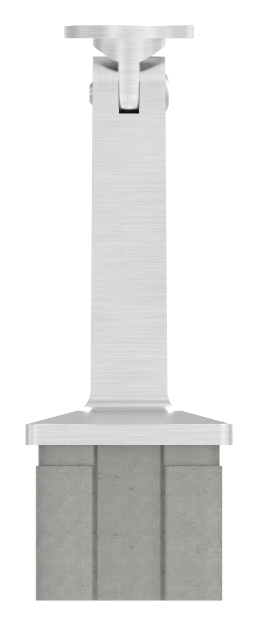 Rohrabschlussstopfen mit Gelenkstift für Rohr 40x40x2mm, V2A