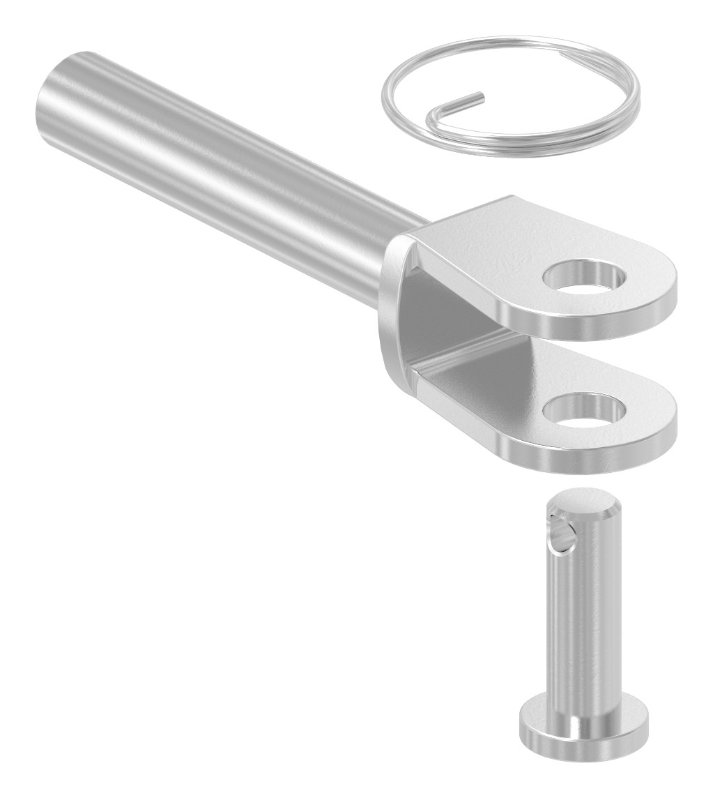 Gabelterminal mit Innengew. M6 links, V4A