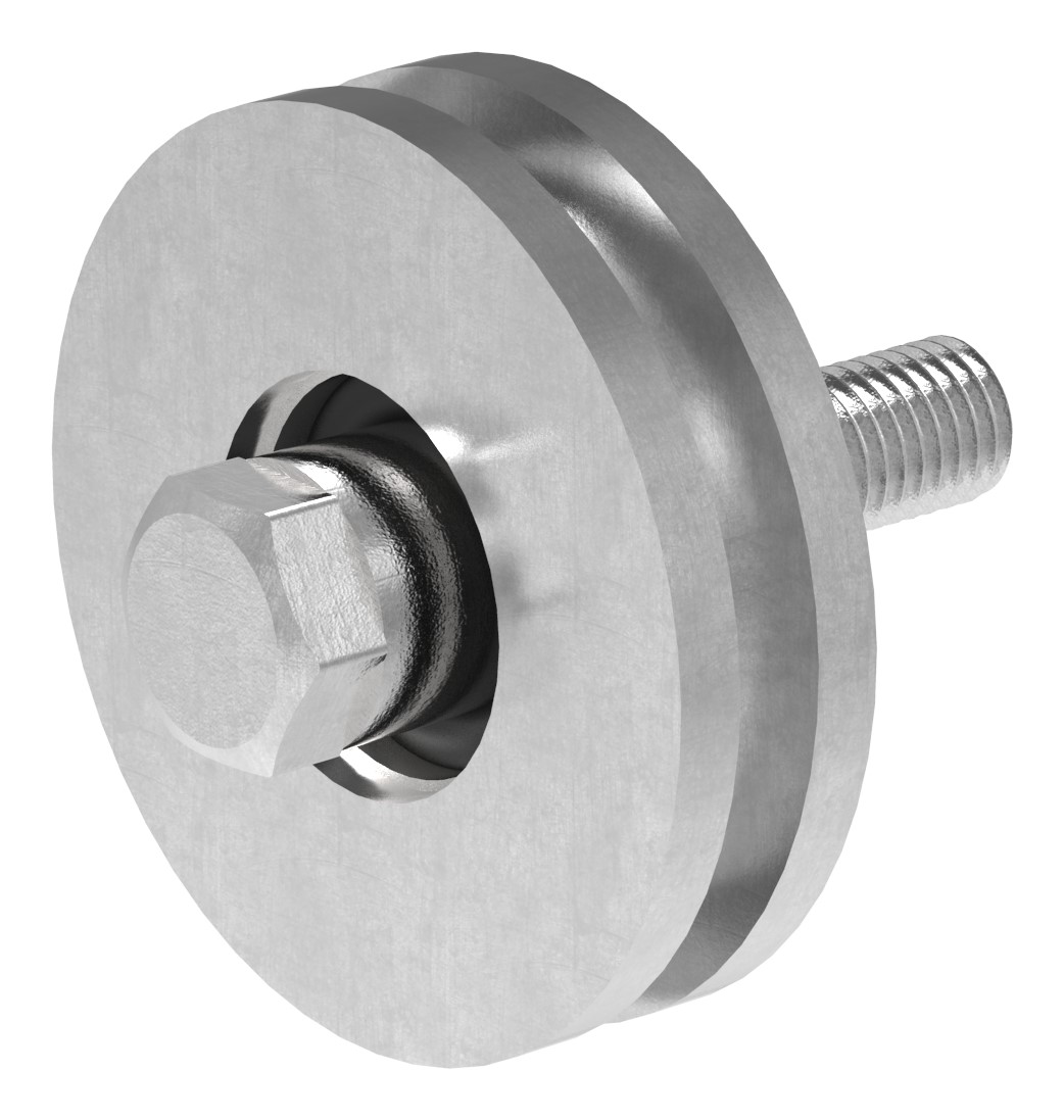 Schiebetorrolle 78mm mit U-Rille 8x8mm