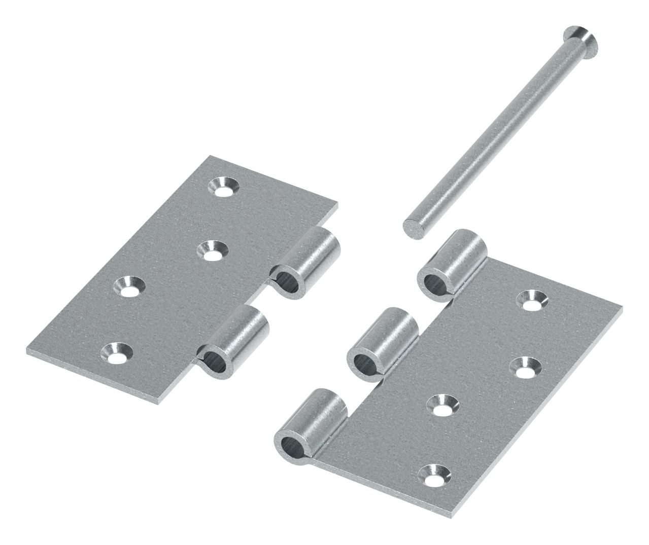 Scharnier 102x102x2,5mm mit herausnehmbaren Zapfen