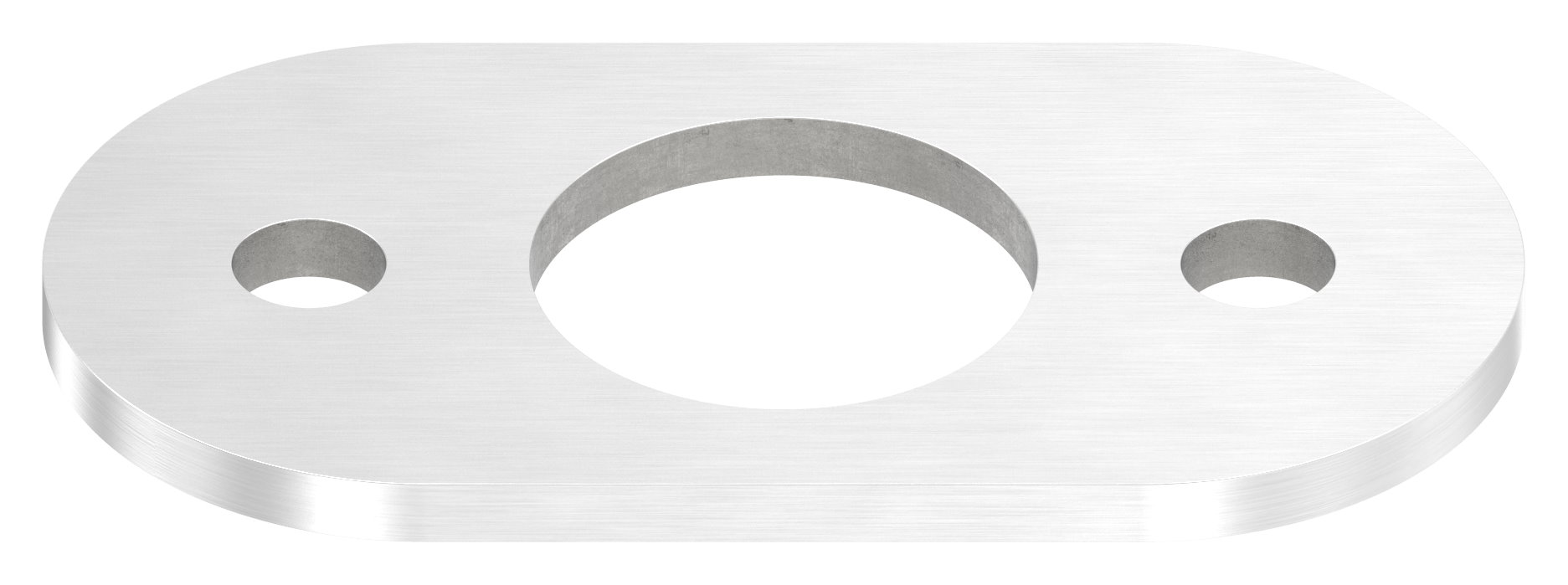 Ankerplatte, 125x65x6mm, mit Längsschliff, V2A