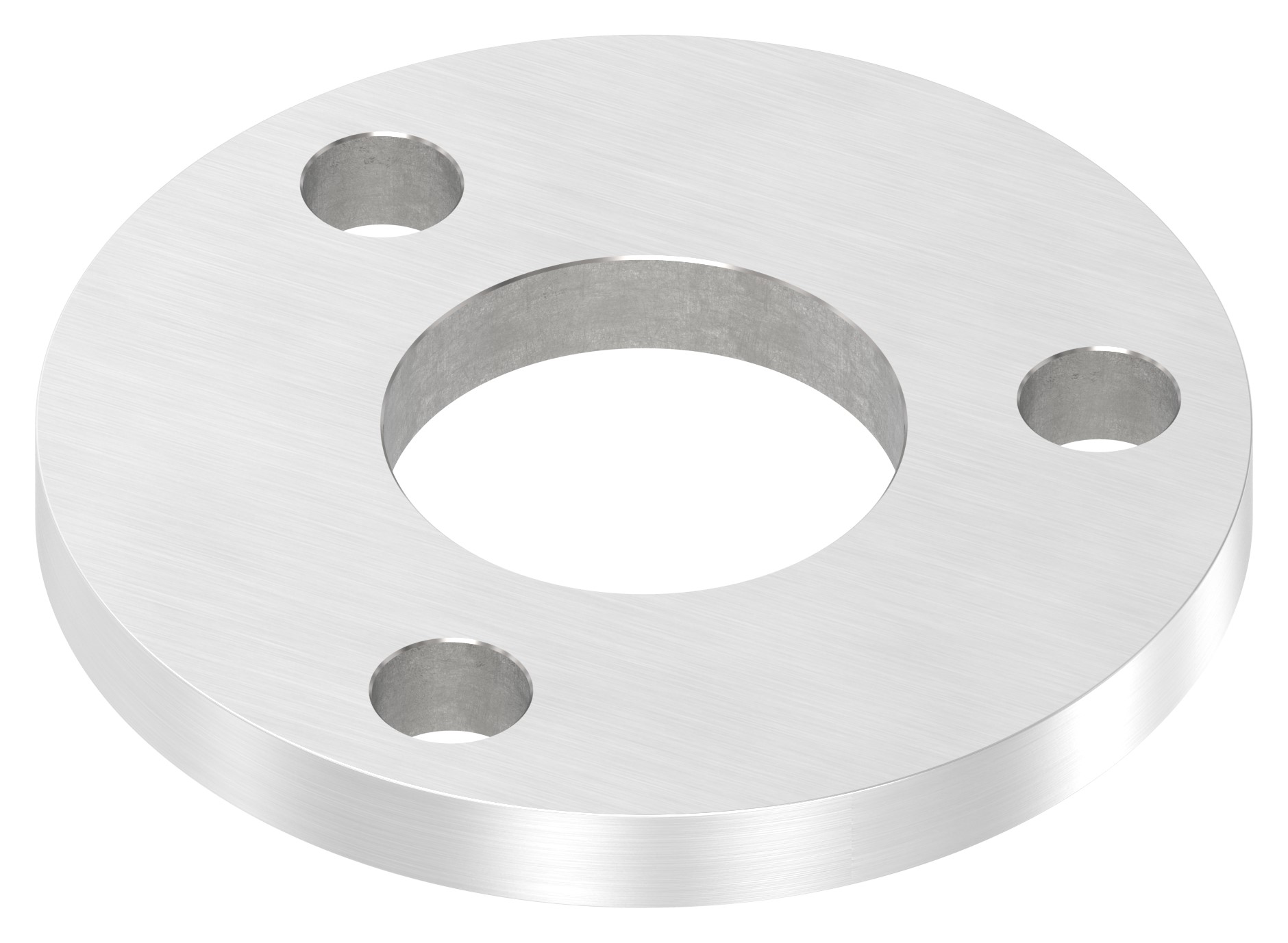 Ankerplatte Ø 100x10mm, mit Längsschliff, V2A