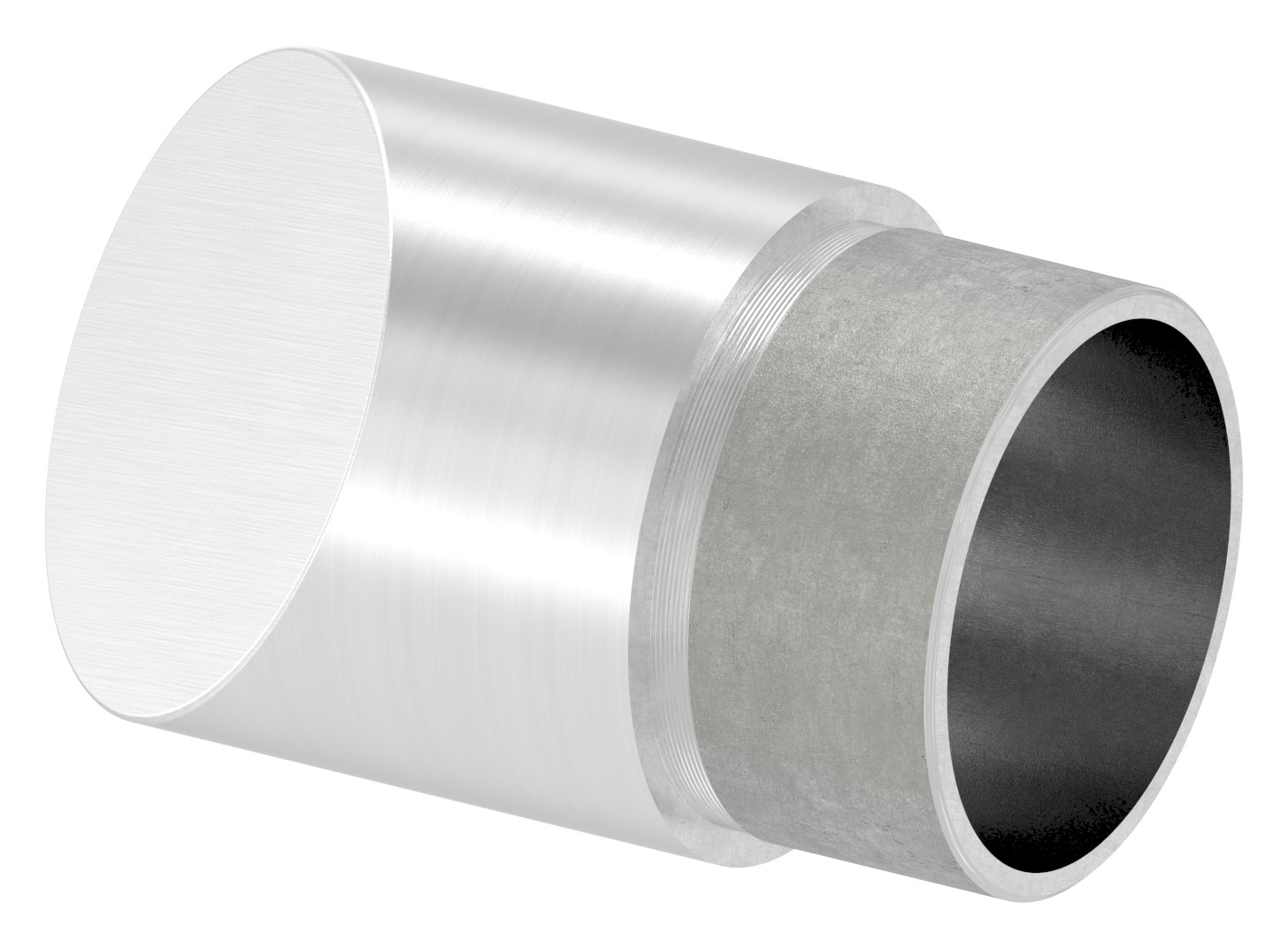 Endbogen 45°, für Rohr 42,4x2,0mm, V2A