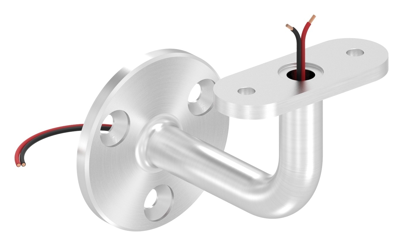 Handlaufhalter mit Kabeldurchführung für LED Handläufe, V4A