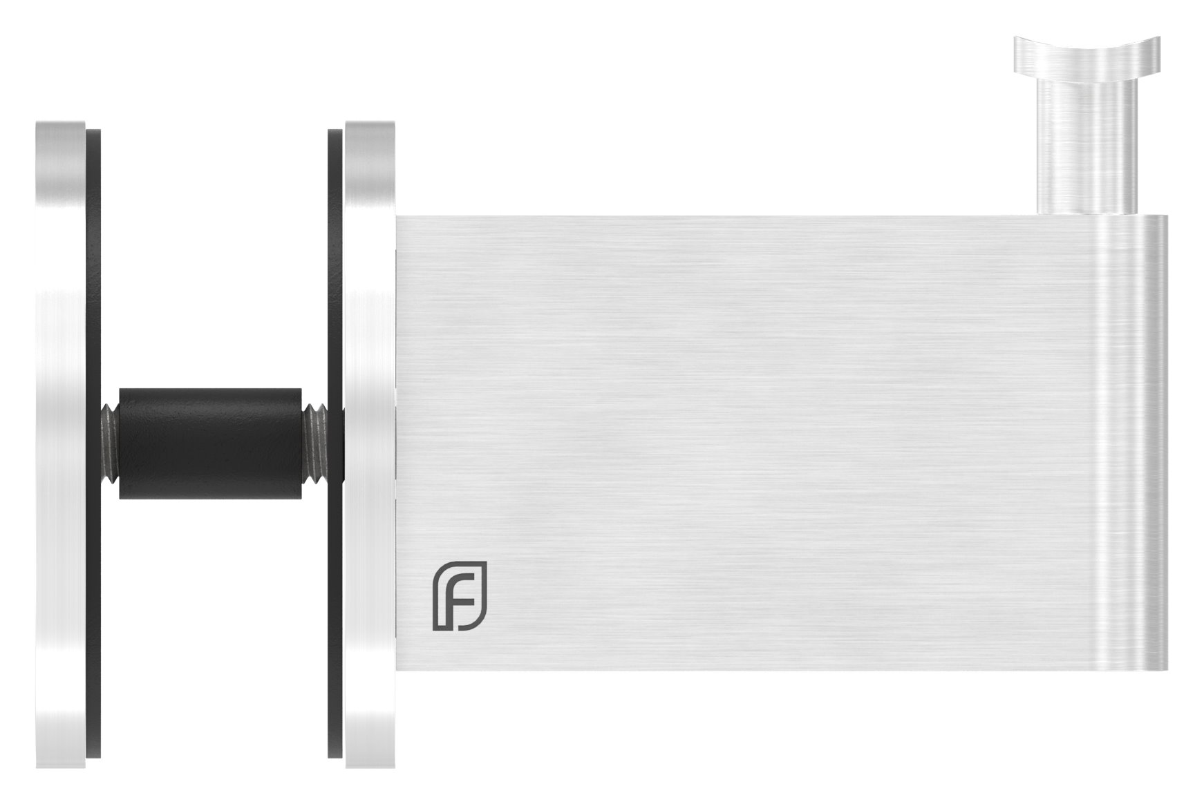 Sensa Design 2, für Rohr 42,4mm, für Montage an Glas, V2A