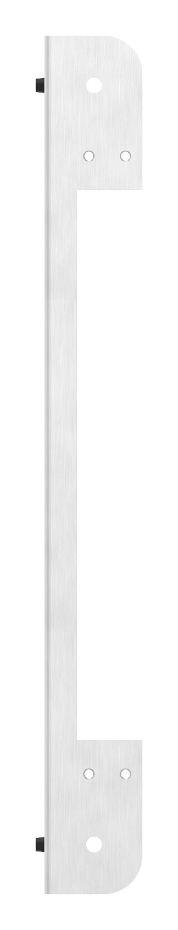 Anschlagsblech mit Gummipuffer aus Edelstahl, 37.5x37.5x328mm, V2A Anschlagsblech mit Gummipuffer aus Edelstahl, 37.5x37.5x328mm, V2A