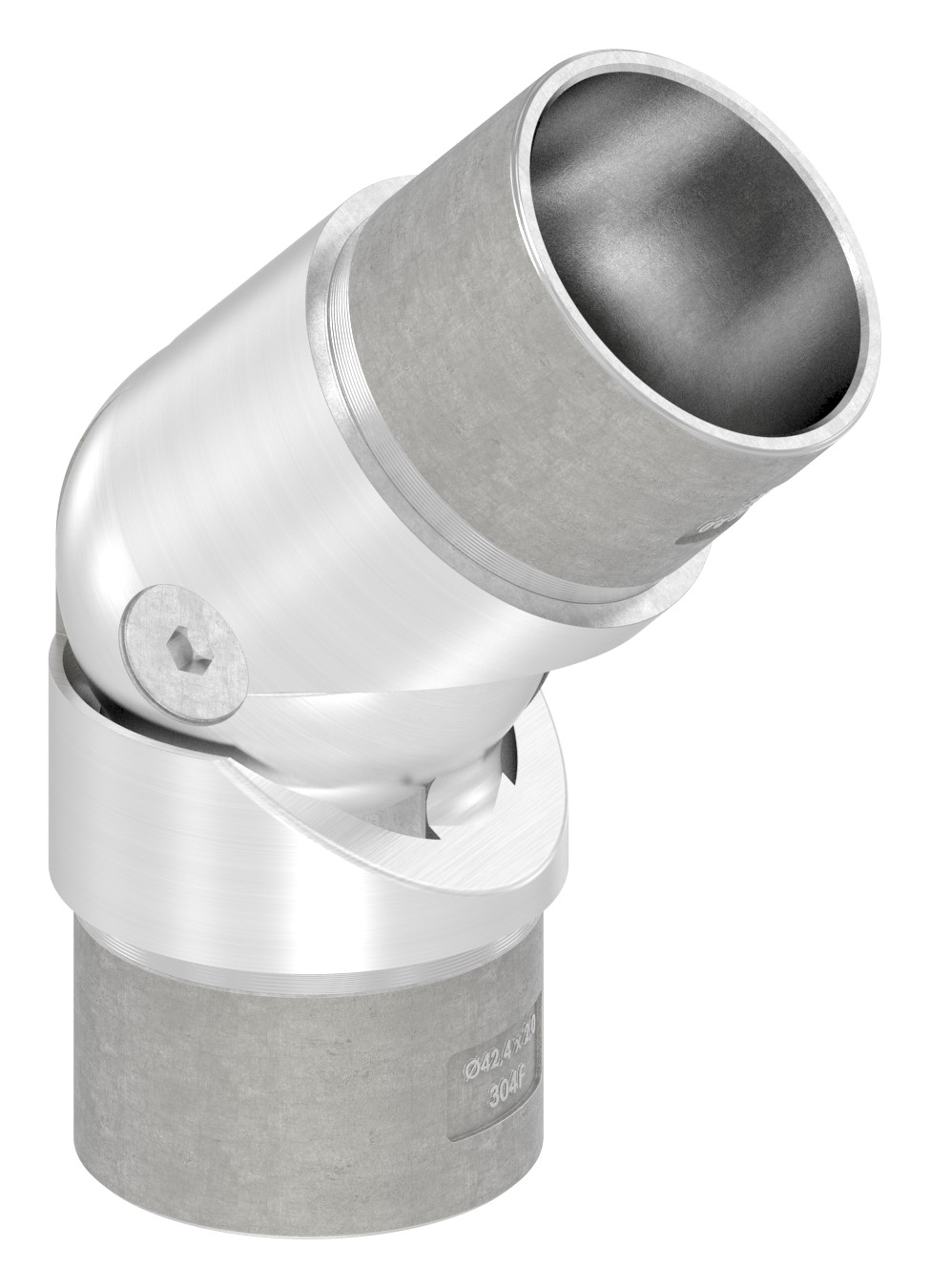 Gelenkstück hohl für Kabeldurchführung, für Rohr 42,4x2,0mm, V2A Gelenkstück hohl für Kabeldurchführung, für Rohr 42,4x2,0mm, V2A