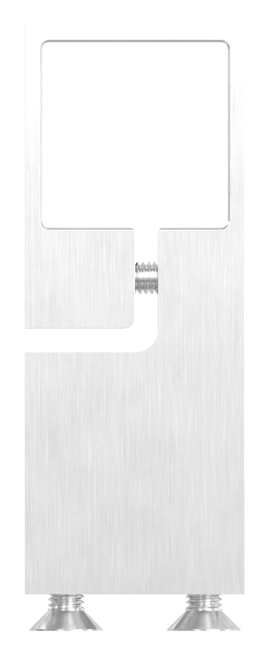 Spannring für Rohr 40x40mm, Wandabstand 80mm, V2A