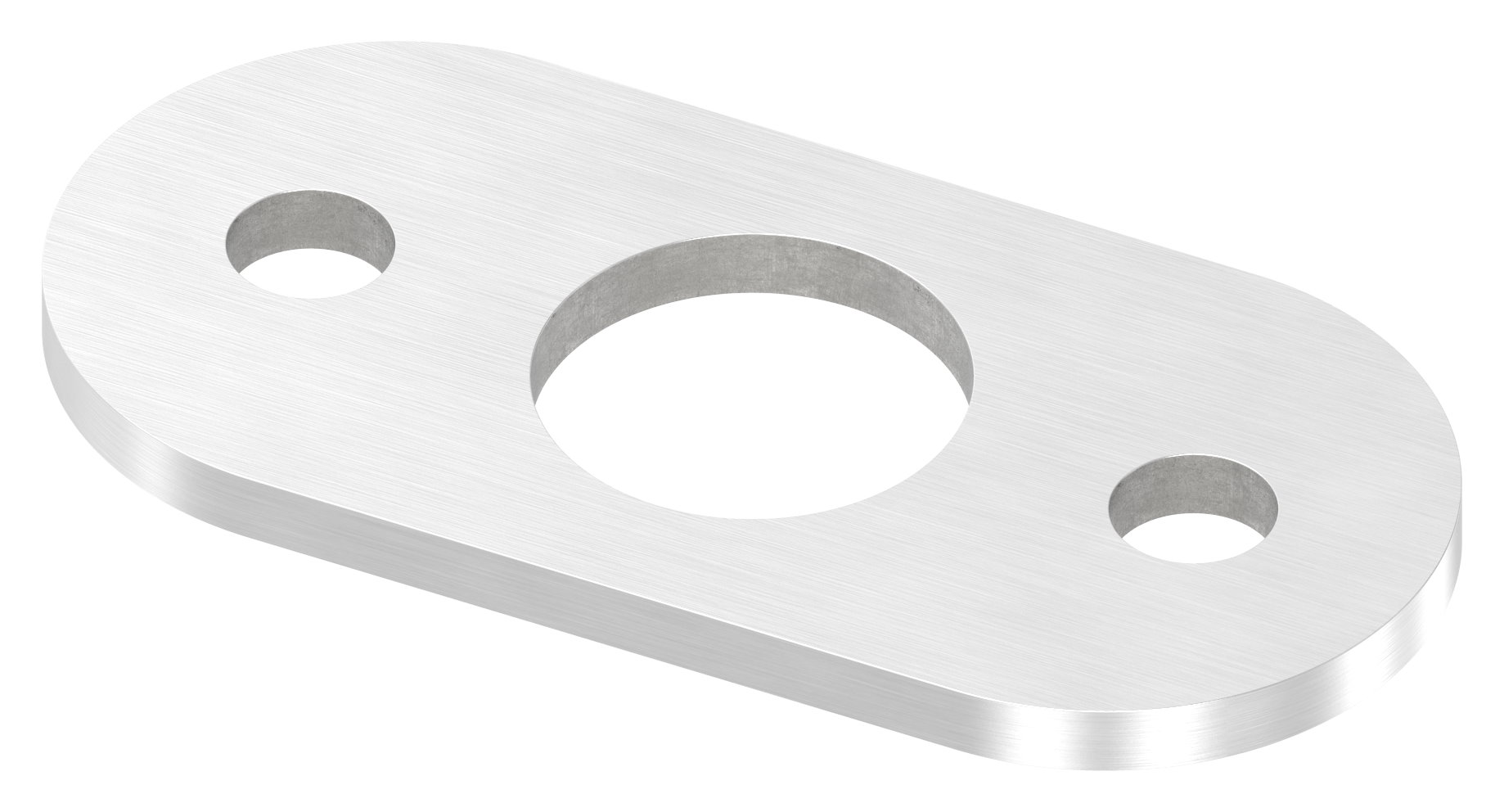 Ankerplatte, 115x55x6mm, mit Längsschliff, V2A