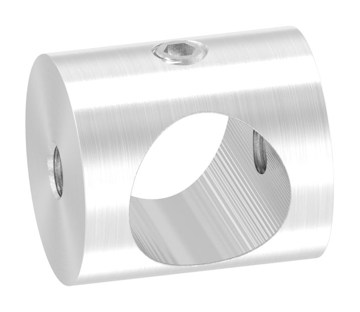 Querstabhalter (Montage zwischen zwei Flacheisen) mit 14,2mm Bohrung, V2A