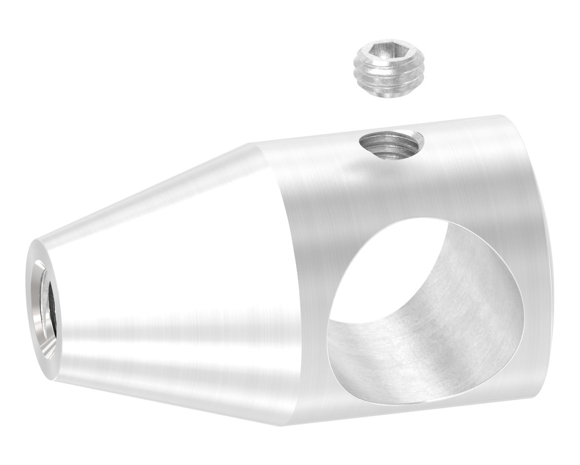 Querstabhalter mit Gewinde M6, Bohrung 14,2mm Bohrung, V2A