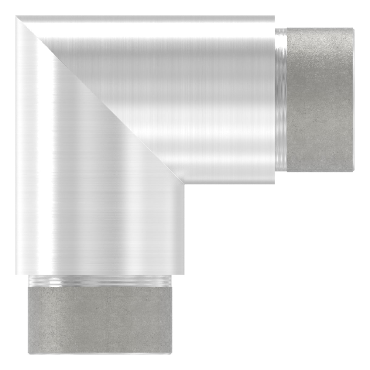 Eckstück 90°, für Rohr 42,4x3,0mm, V2A
